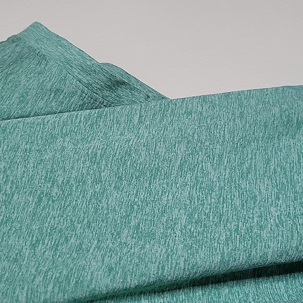 Nike Dri-Fit Marled Green Logo Front Loosefit Shortsleeve Scoopneck Tee Shirt - Picture 5 of 8